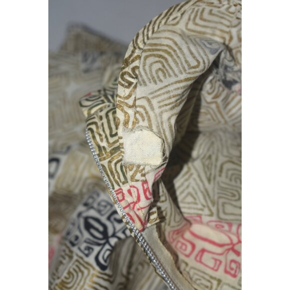 Vintage 50s 1950s Cheongsam Style Wiggle Dress Metallic Gold Intricate Print S M - Picture 6 of 9